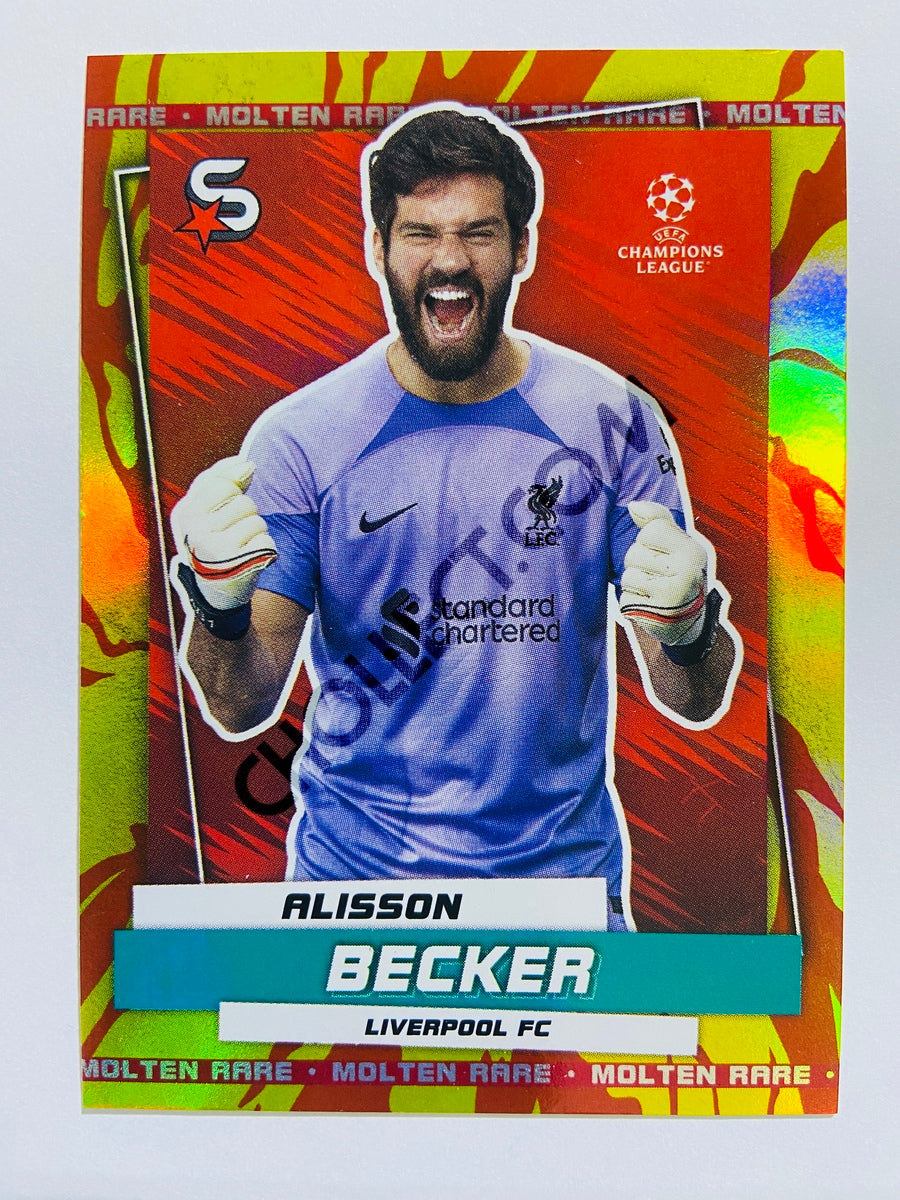 Alisson Becker - Liverpool 2022-23 Topps UEFA Superstars Molten Rare P –