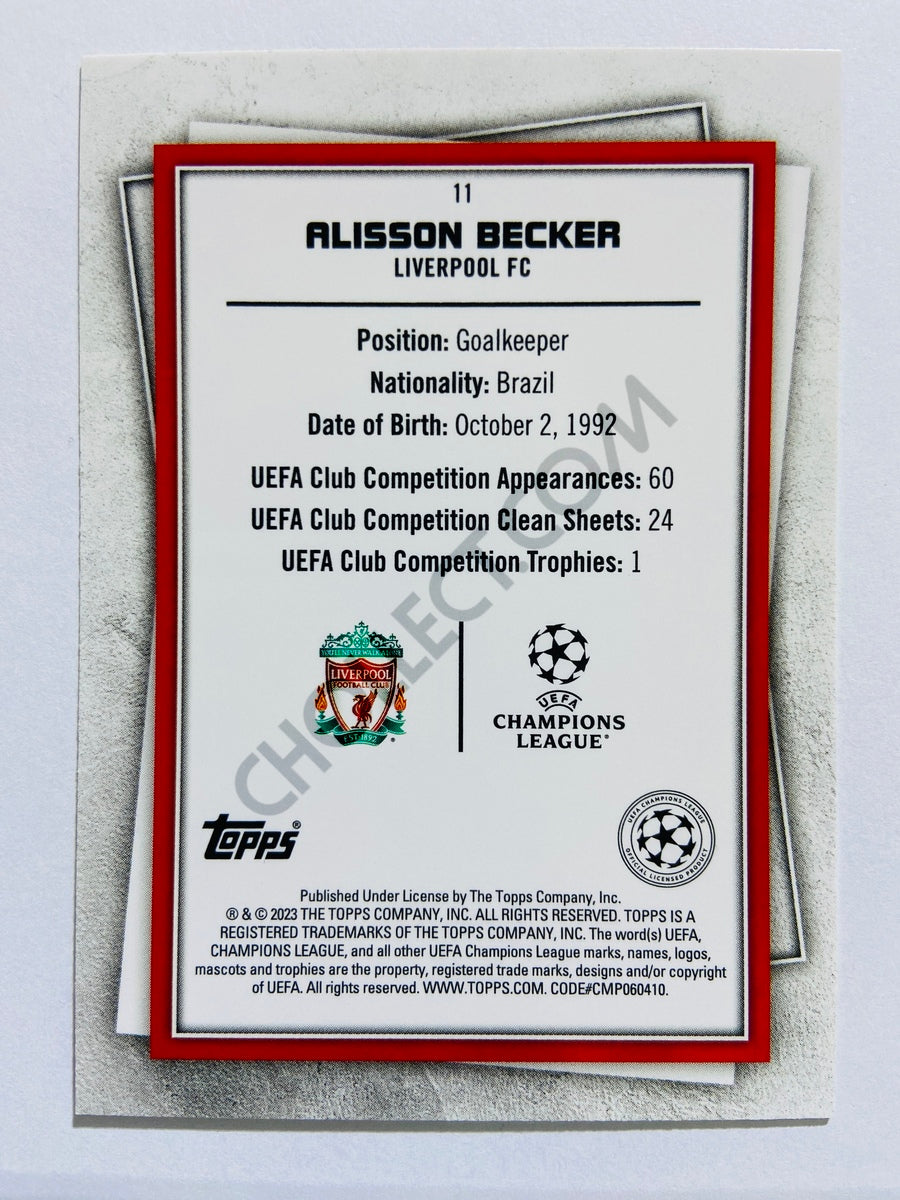 Alisson Becker - Liverpool 2022-23 Topps UEFA Superstars Molten Rare Parallel #11