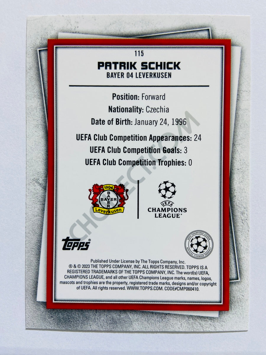Patrik Schick - Bayer 04 Leverkusen 2022-23 Topps UEFA Superstars Molten Rare Parallel #115