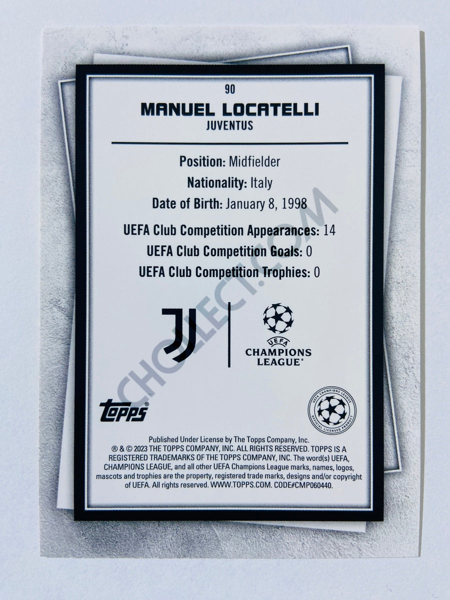 Manuel Locatelli - Juventus 2022-23 Topps UEFA Superstars Common Yellow Action Image Variation #90