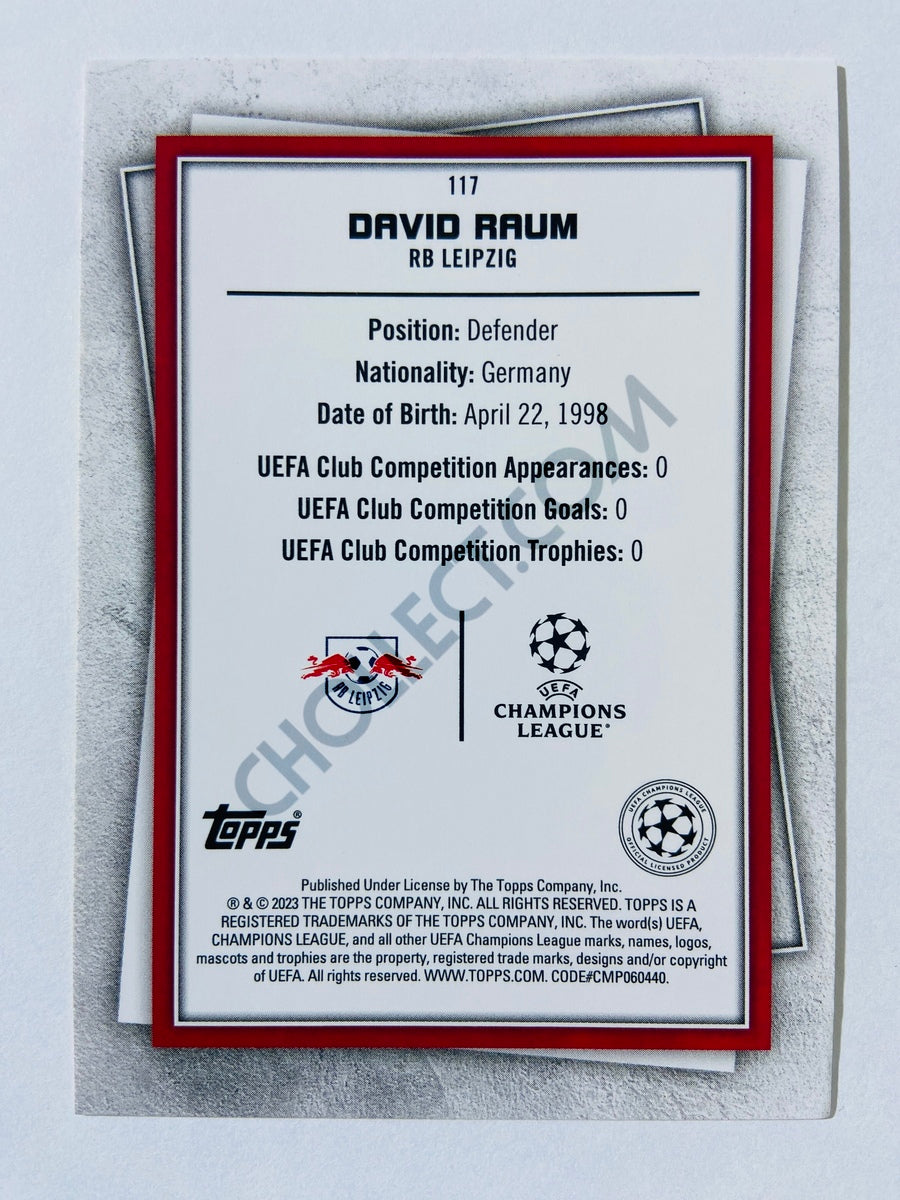 David Raum - RB Leipzig 2022-23 Topps UEFA Superstars Common Yellow Action Image Variation #117