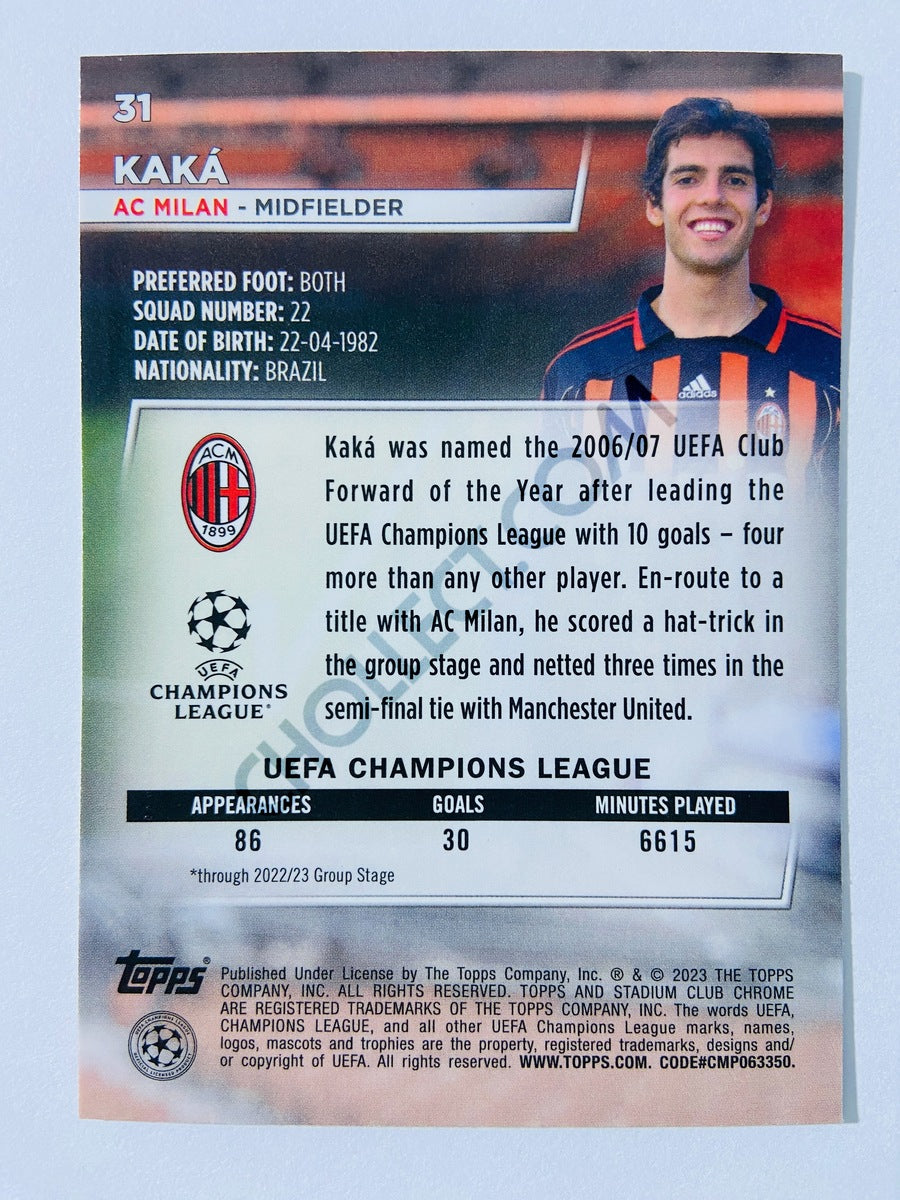 Kaká - AC Milan 2022-23 Topps Stadium Club Chrome UEFA Club Competitions #31