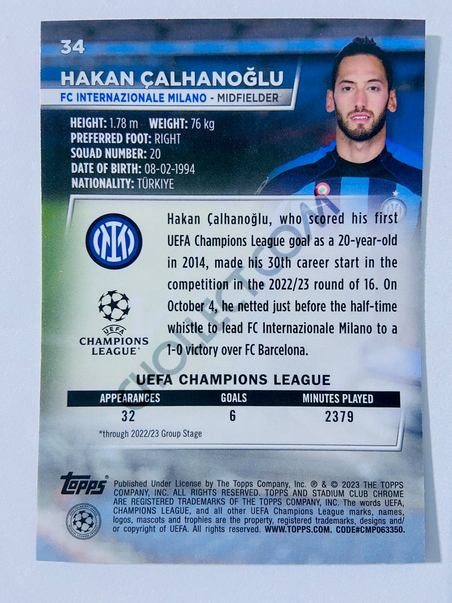 Hakan Çalhanoğlu - FC Internazionale Milano 2022-23 Topps Stadium Club Chrome UEFA Club Competitions #34