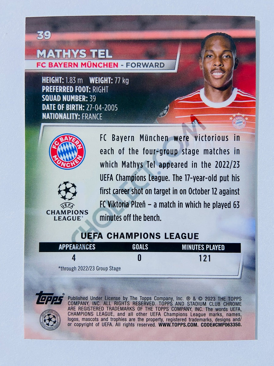 Mathys Tel - FC Bayern München 2022-23 Topps Stadium Club Chrome UEFA Club Competitions #39