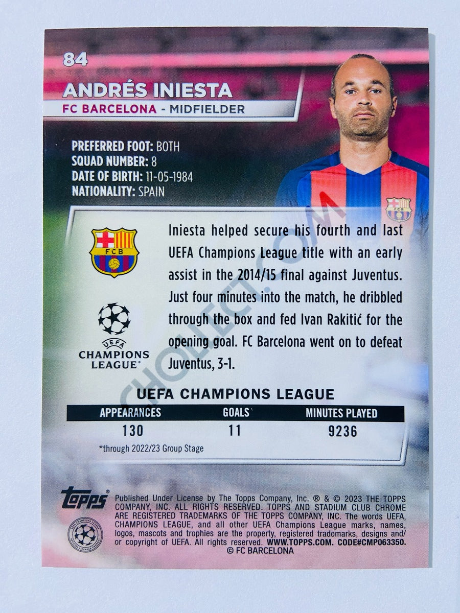 Andrés Iniesta - FC Barcelona 2022-23 Topps Stadium Club Chrome UEFA Club Competitions #84