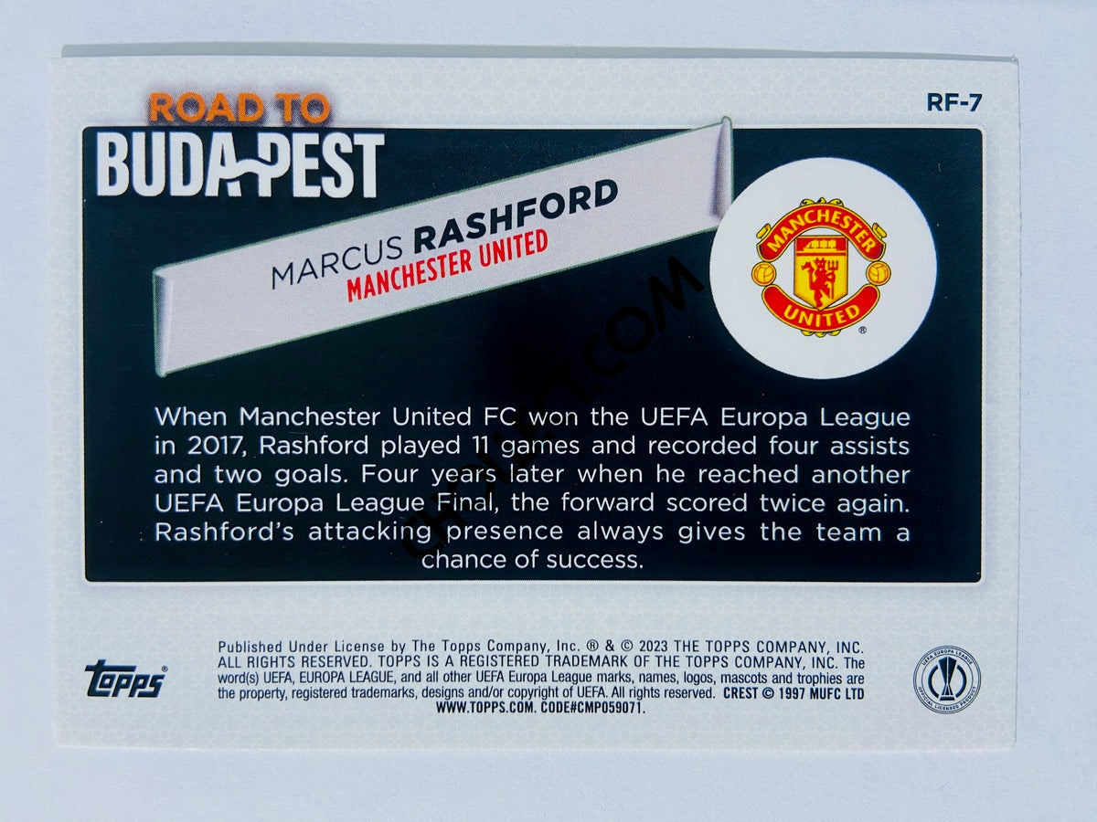 Marcus Rashford - Manchester United 2022-23 Topps UEFA Club Competitions Road to the Final #RF-7