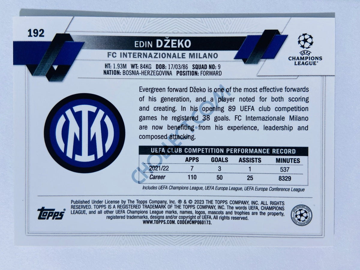 Edin Džeko - FC Internazionale Milano 2022-23 Topps Chrome UEFA Club Competitions #192