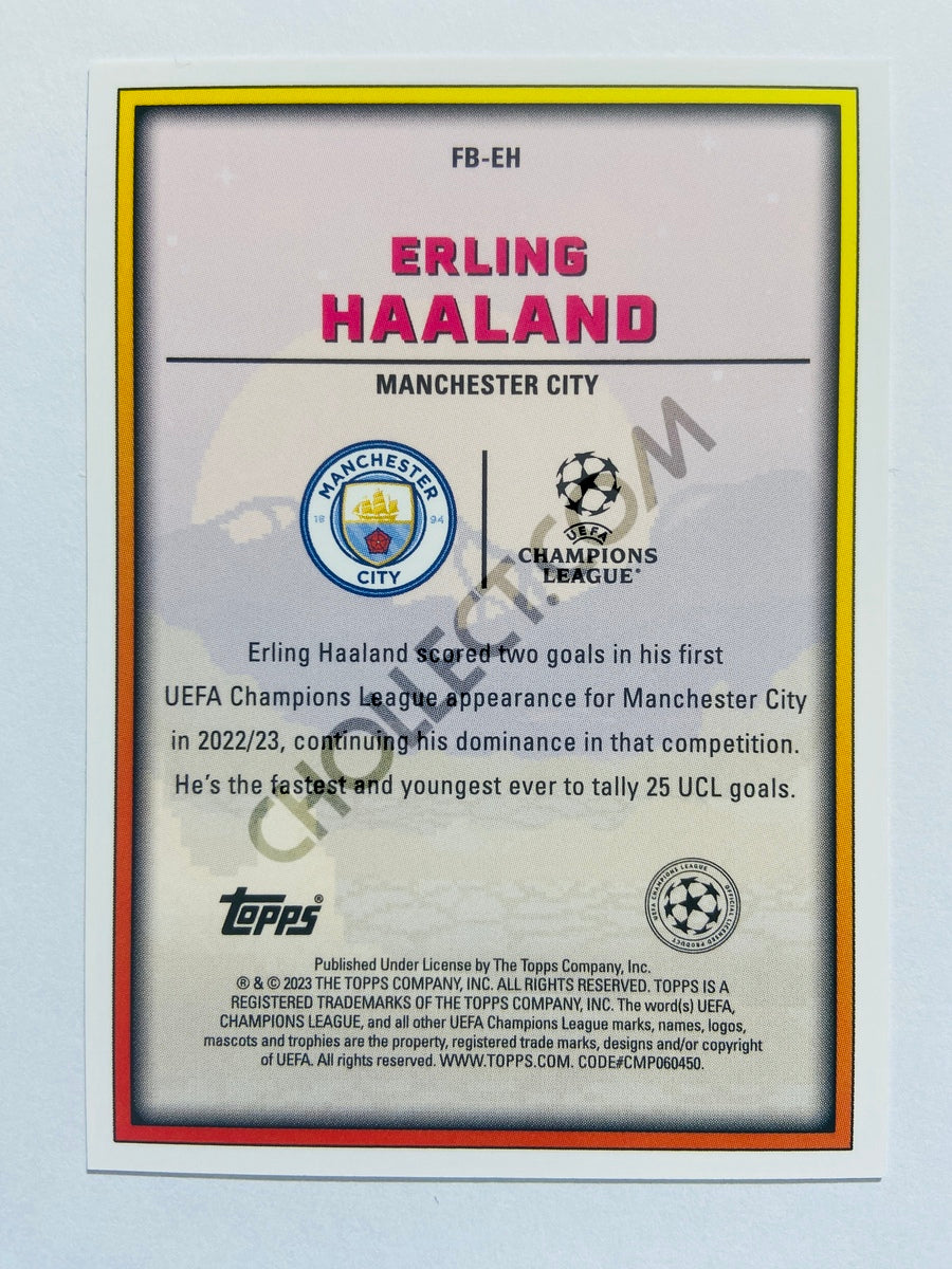 Erling Haaland - Manchester City 2022-23 Topps UEFA Superstars Final Boss Insert #FB-EH