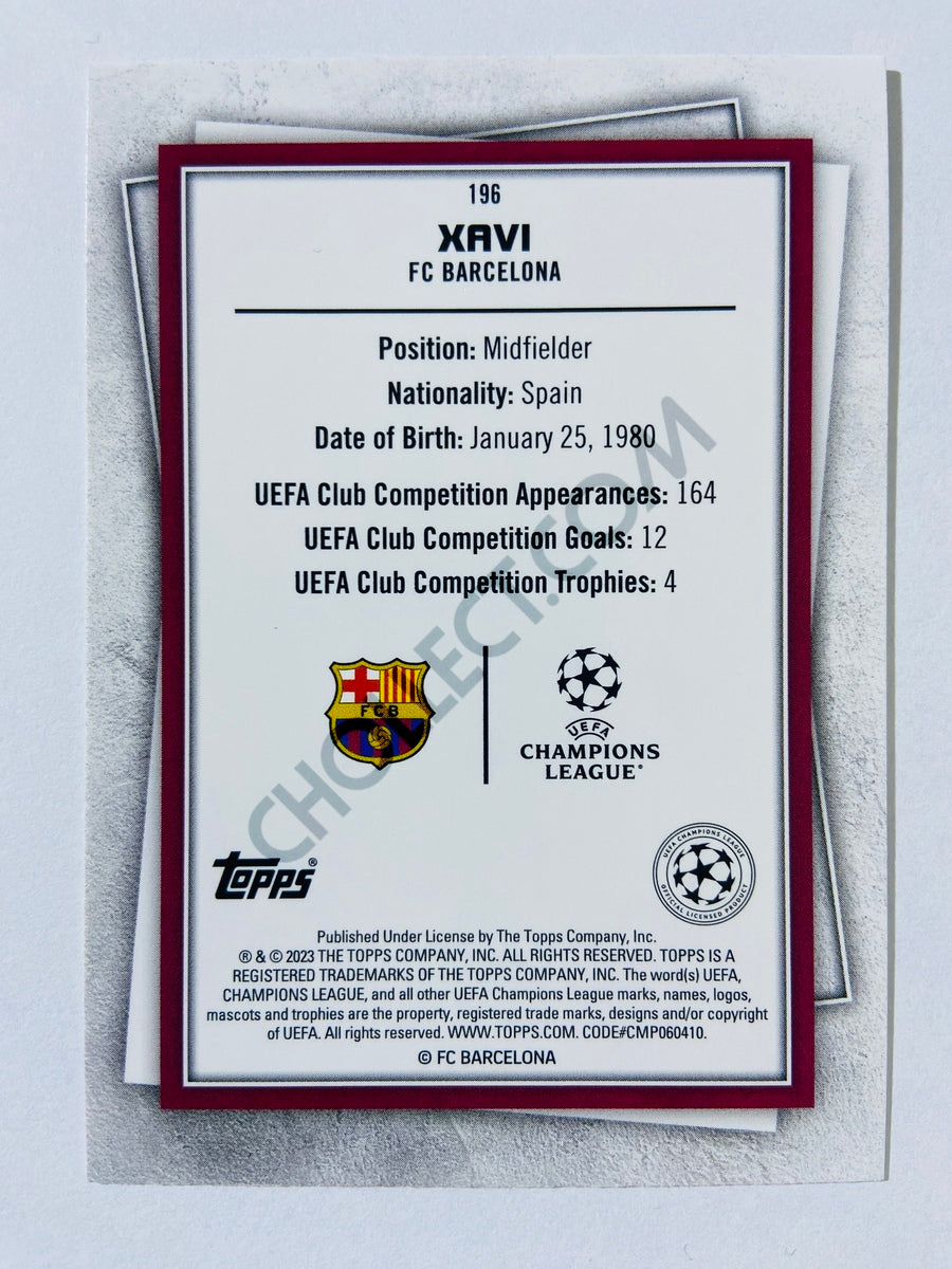 Xavi - FC Barcelona 2022-23 Topps UEFA Superstars Legends #196
