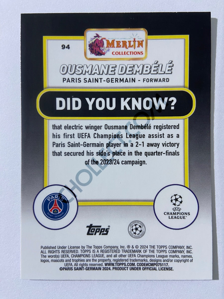 Ousmane Dembélé - Paris Saint-Germain 2023-24 Topps Merlin #94