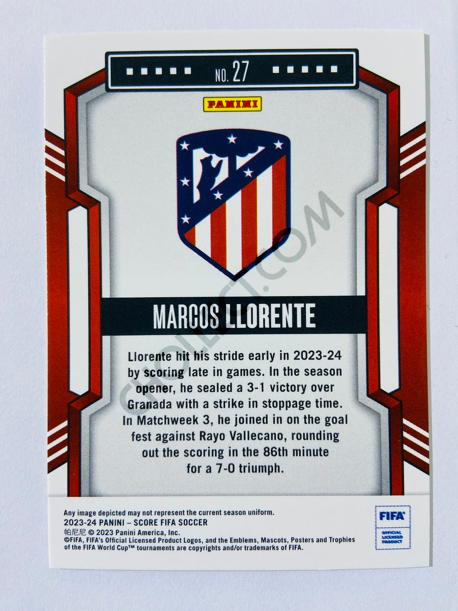 Marcos Llorente – Atletico de Madrid 2023-24 Panini Score FIFA Swirl Parallel #27