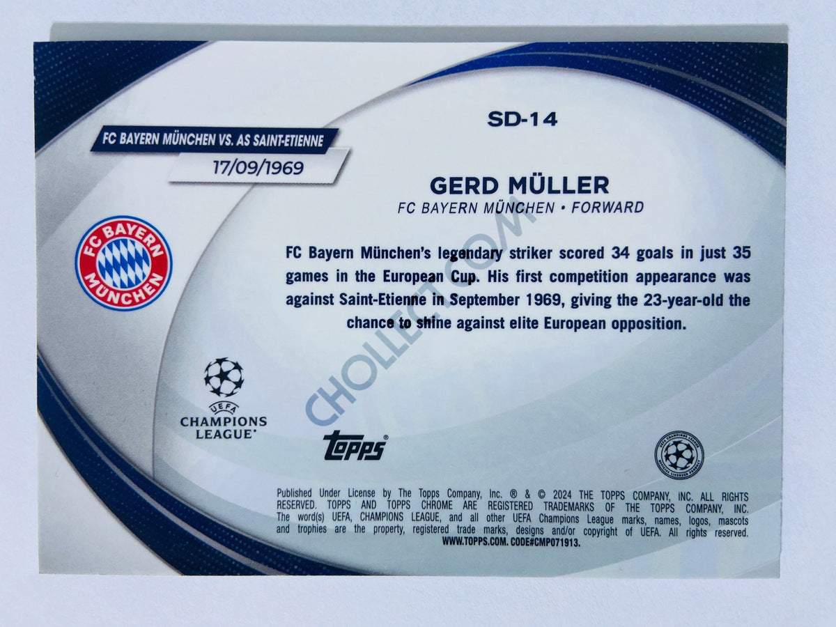 Gerd Müller - FC Bayern München 2023-24 Topps Chrome UEFA Club Competitions Star Debuts #SD-14