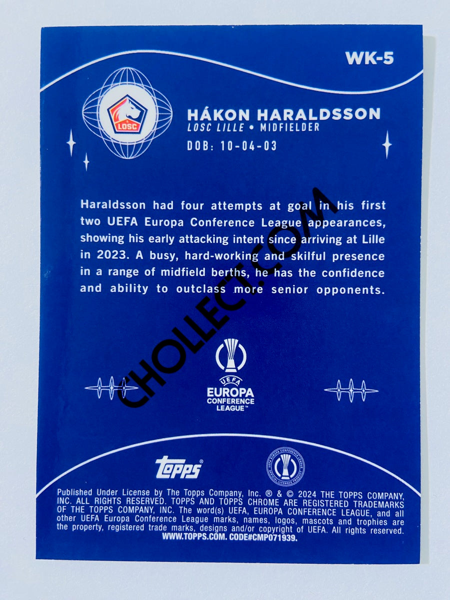 Hakon Haraldsson - LOSC Lille 2023-24 Topps Chrome UEFA Club Competitions Wonderkids #WK-5