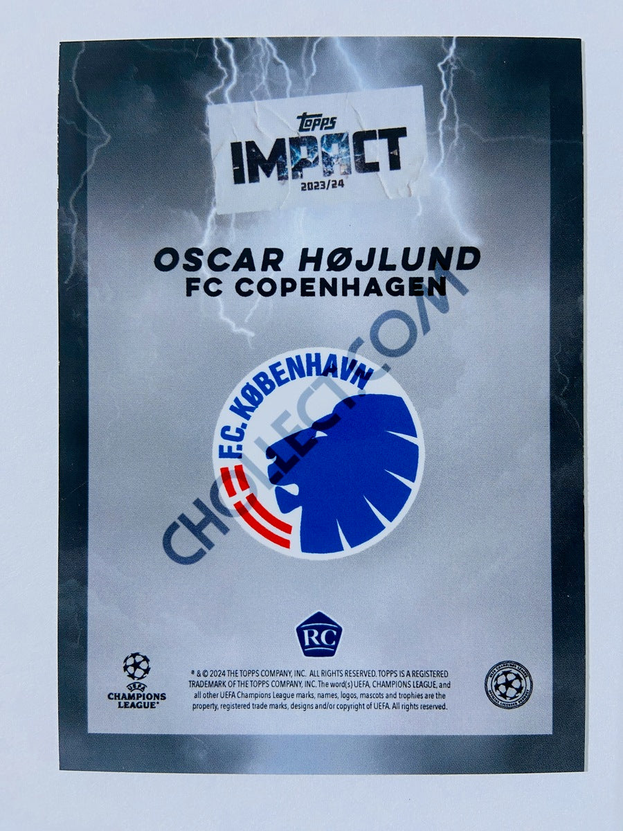 Oscar Hojlund - FC Copenhagen 2023-24 Topps Impact RC Rookie