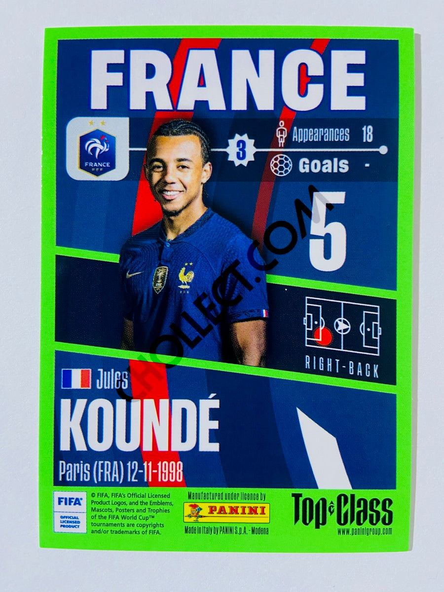 Jules Kounde - France 2023 Panini Top Class #31