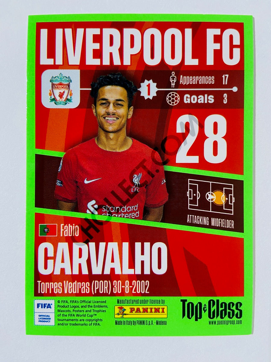 Fabio Carvalho - Liverpool FC 2023 Panini Top Class #78