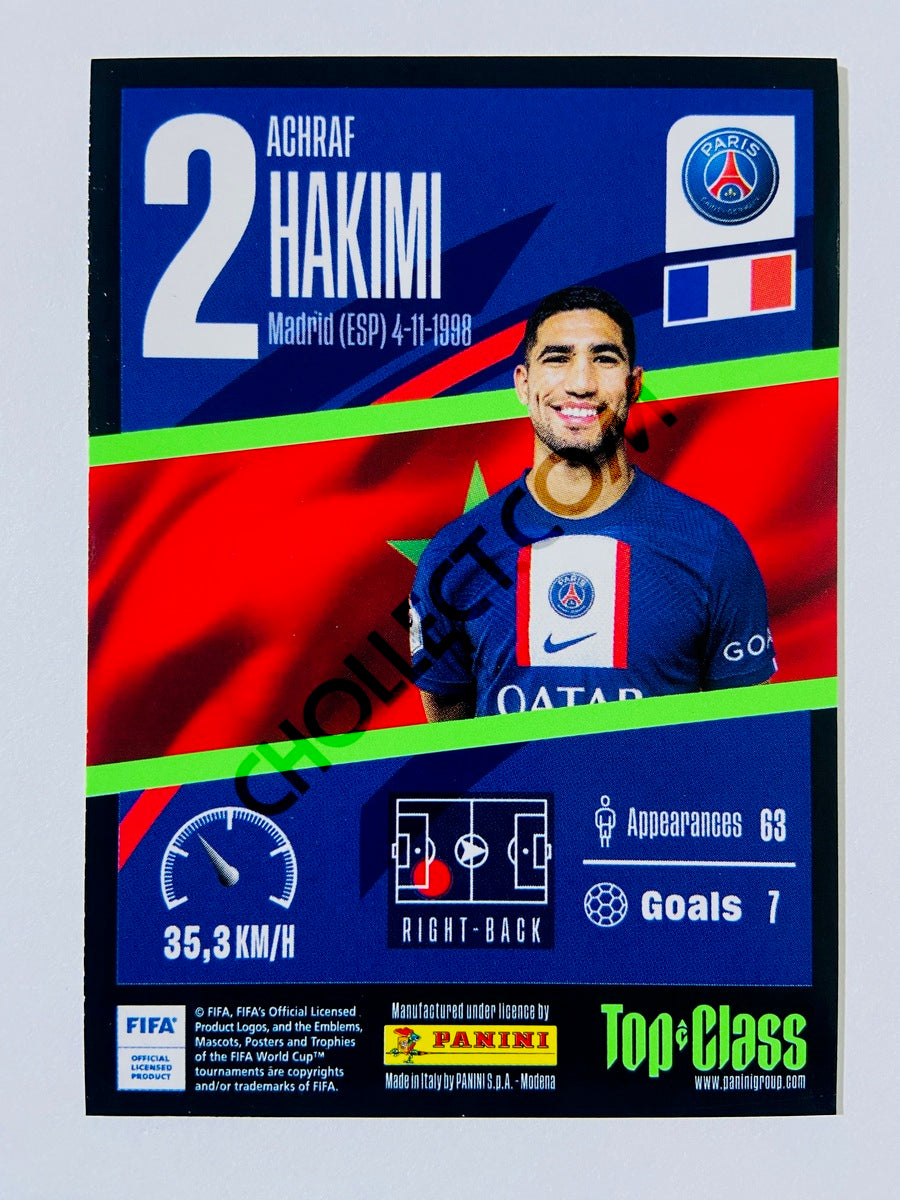 Achraf Hakimi - Paris Saint-Germain 2023 Panini Top Class Supersonic #158