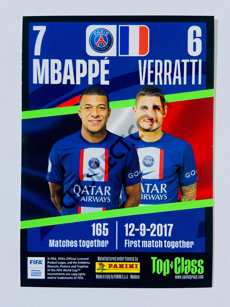 Kylian Mbappe / Marco Verratti - Paris Saint-Germain 2023 Panini Top Class Synergy #231
