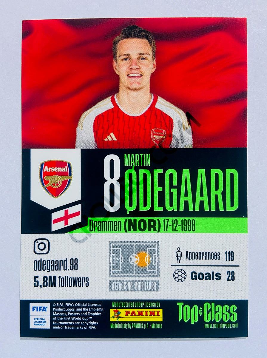 Martin Odegaard – Arsenal FC 2024 Panini Top Class Rainbow Master #200