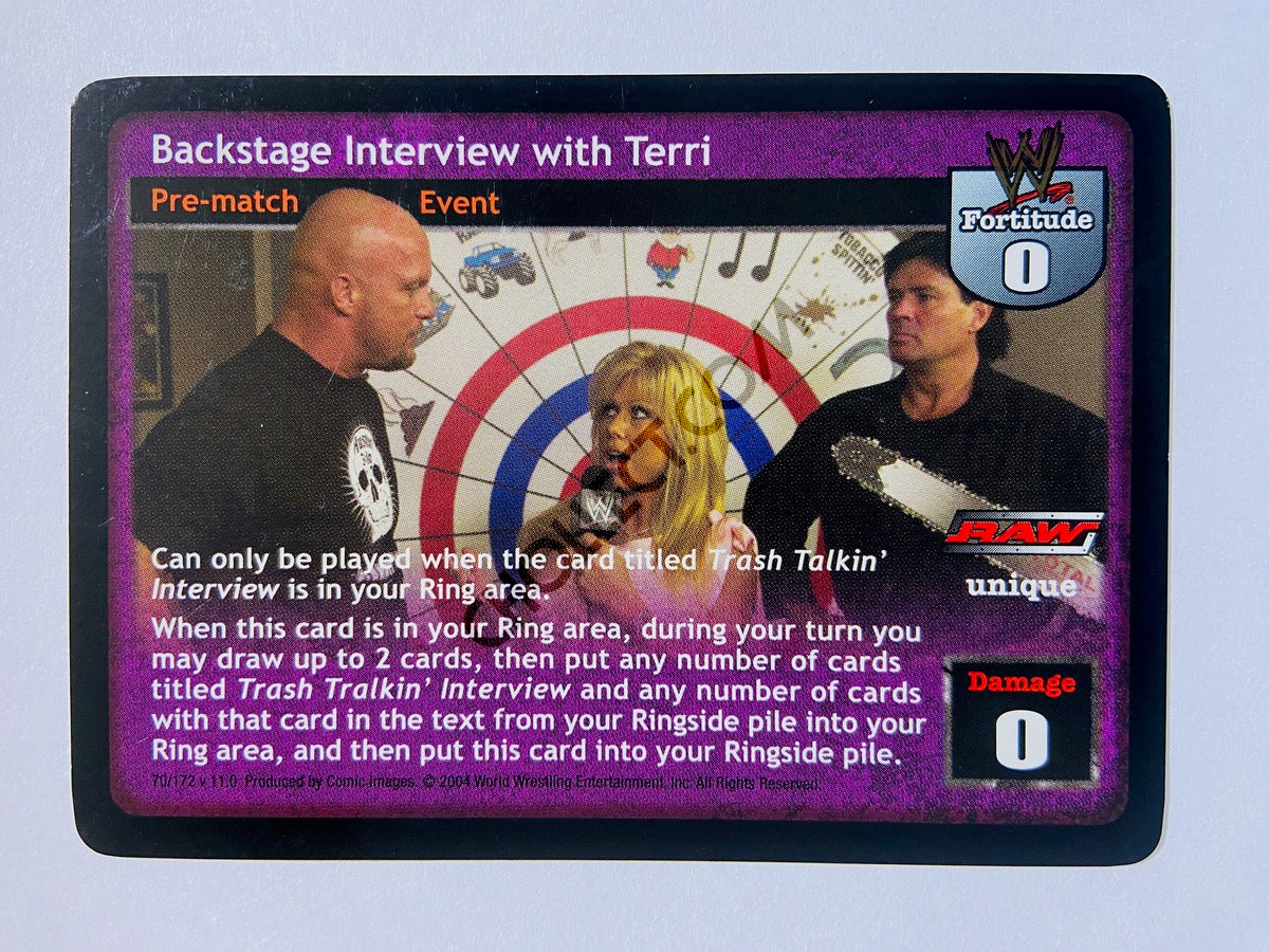 Backstage Interview with Terri (Rare)