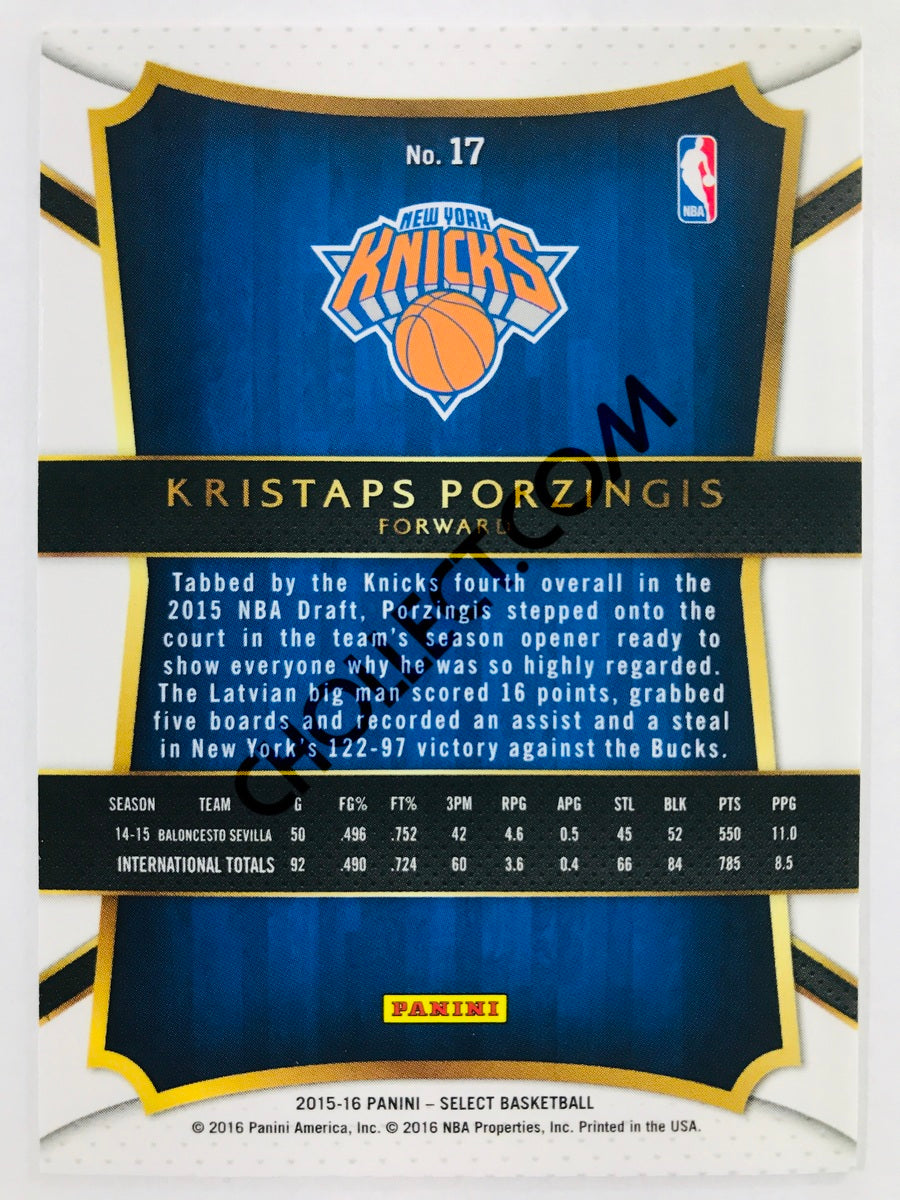 Kristaps Porzingis - New York Knicks 2015-16 Panini Select RC Rookie #17