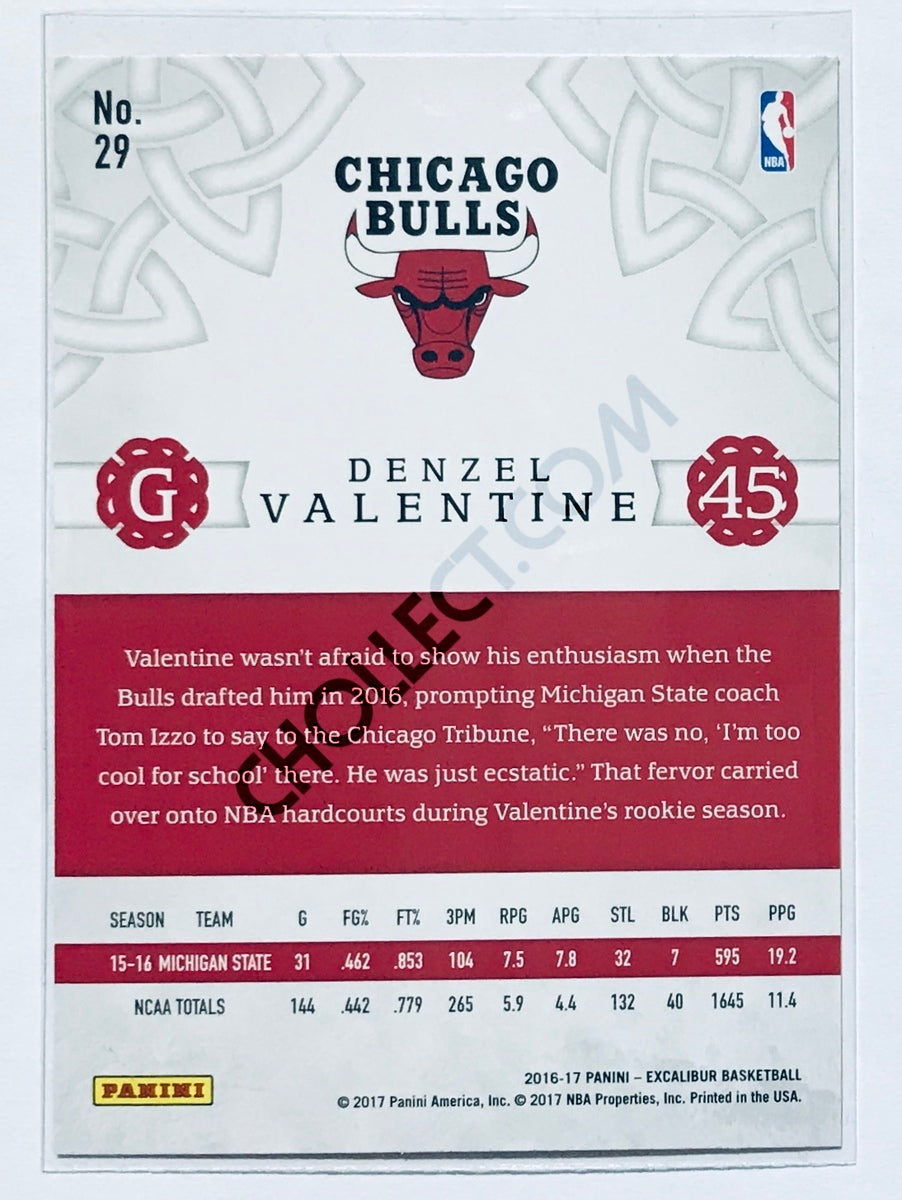 Denzel Valentine - Chicago Bulls 2016-17 Panini Excalibur RC Rookie #29