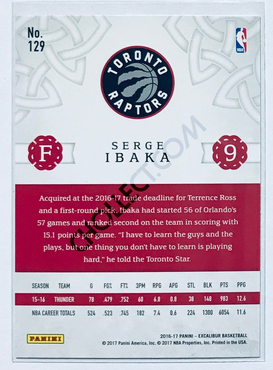 Serge Ibaka - Toronto Raptors 2016-17 Panini Excalibur #129