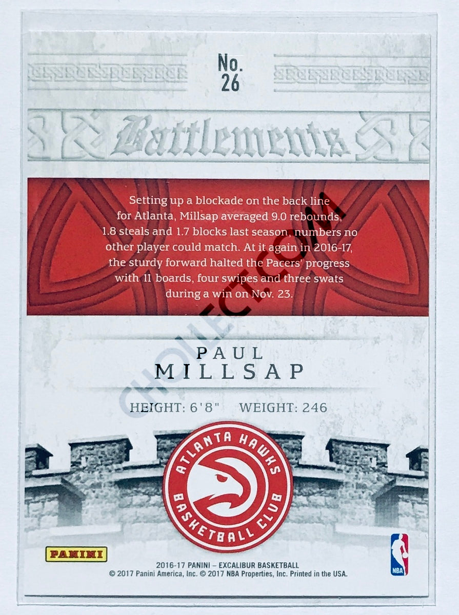 Paul Millsap - Atlanta Hawks 2016-17 Panini Excalibur Battlements Insert #26