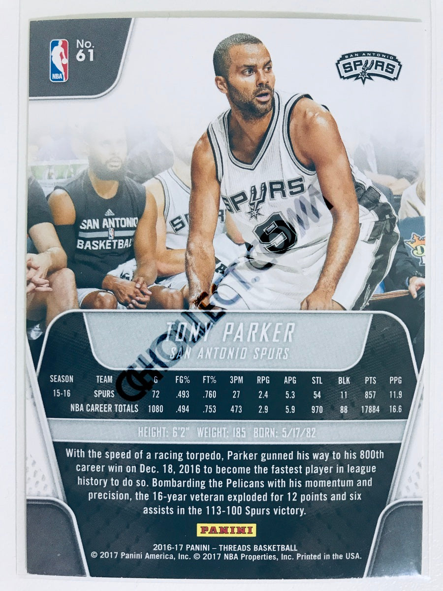 Tony Parker - San Antonio Spurs 2016-17 Panini Threads #61