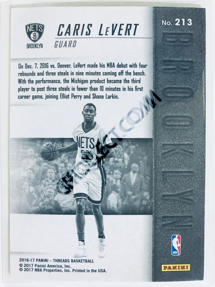 Caris LeVert - Brooklyn Nets 2016-17 Panini Threads Leather Rookie Insert #213