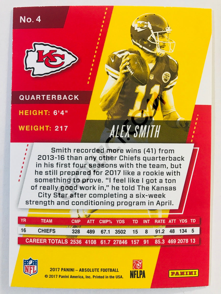 Alex Smith - Kansas City Chiefs 2017-18 Panini Absolute #4