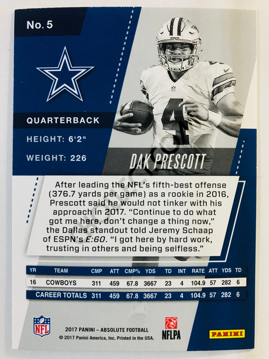 Dak Prescott - Dallas Cowboys 2017-18 Panini Absolute #5