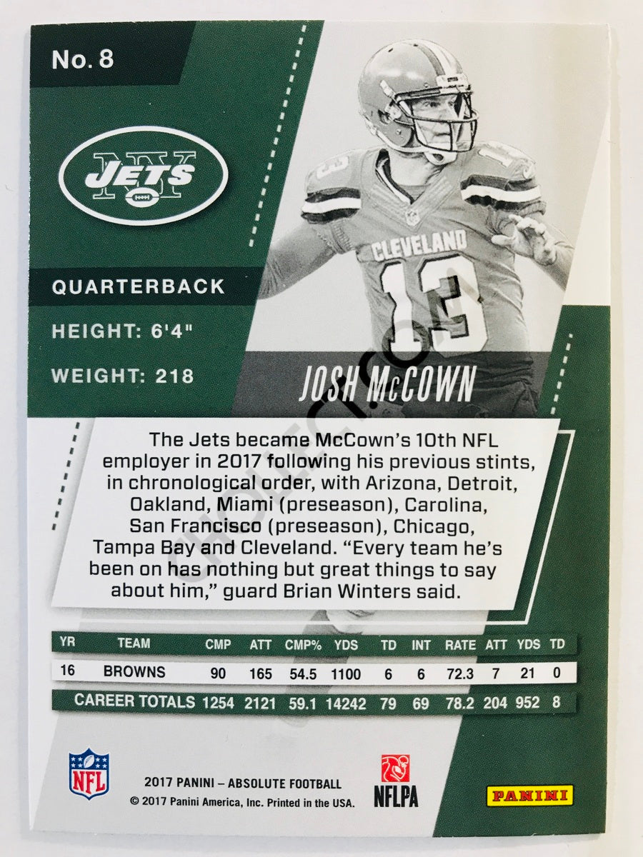 Josh McCown - New York Jets 2017-18 Panini Absolute #8
