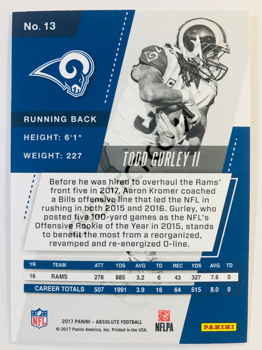 Todd Gurley II - Los Angeles Rams 2017-18 Panini Absolute #13