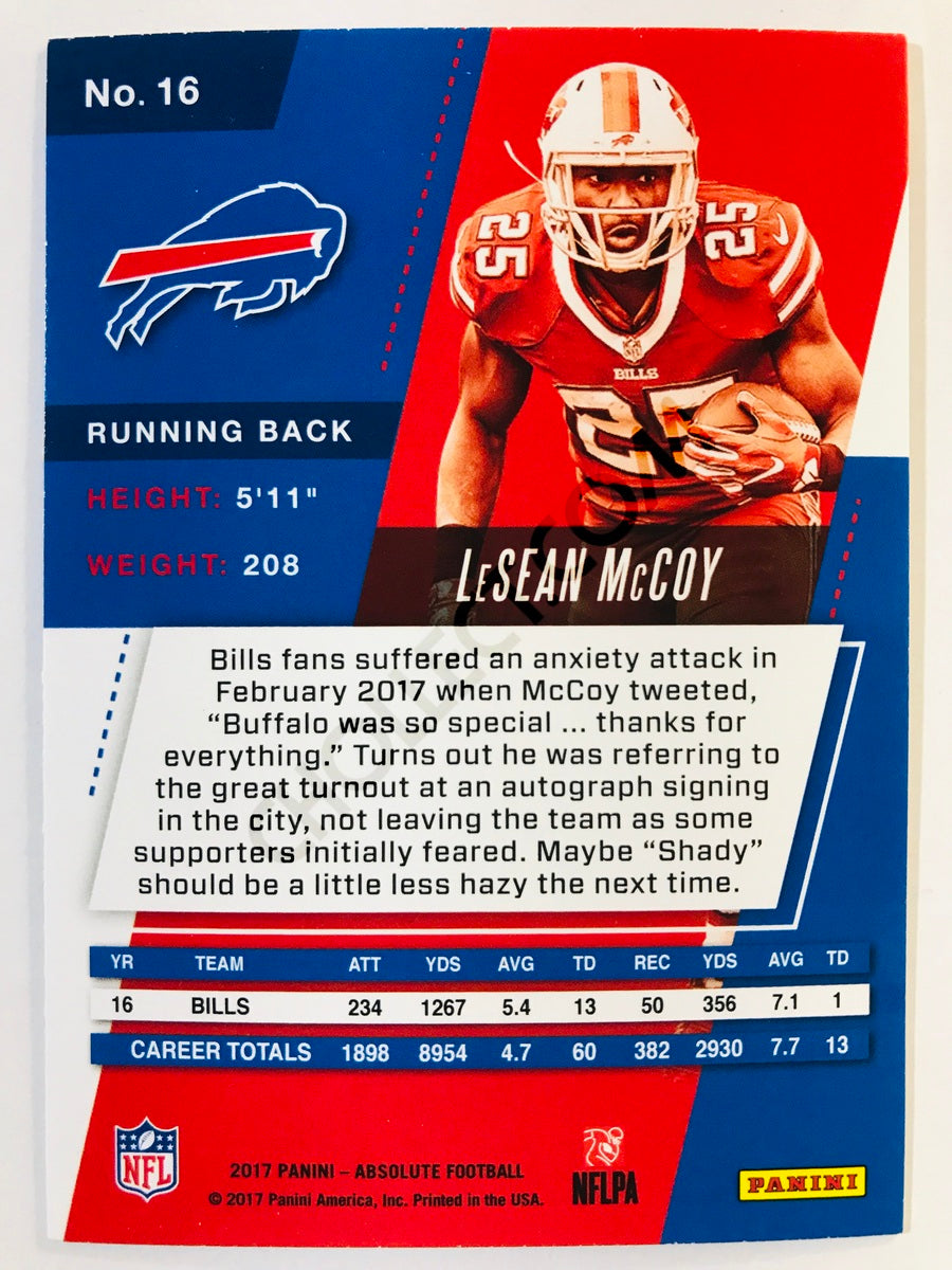 LeSean McCoy - Buffalo Bills 2017-18 Panini Absolute #16