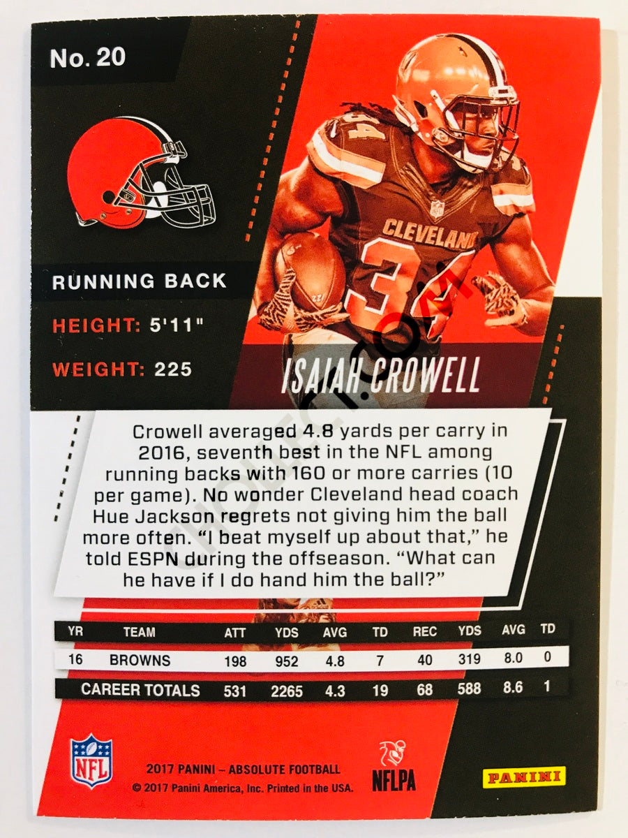Isaiah Crowell - Cleveland Browns 2017-18 Panini Absolute #20