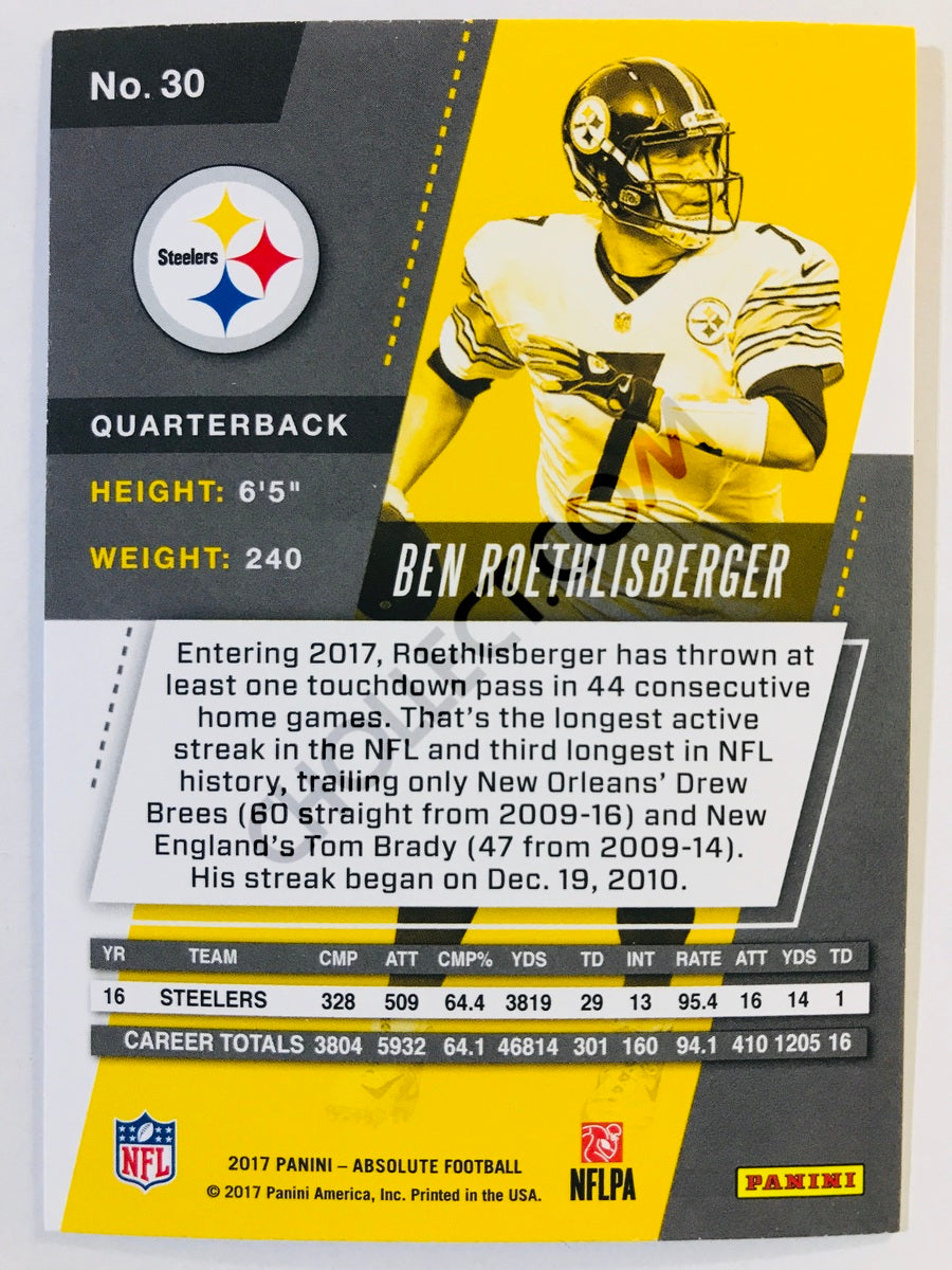 Ben Roethlisberger - Pittsburgh Steelers 2017-18 Panini Absolute #30