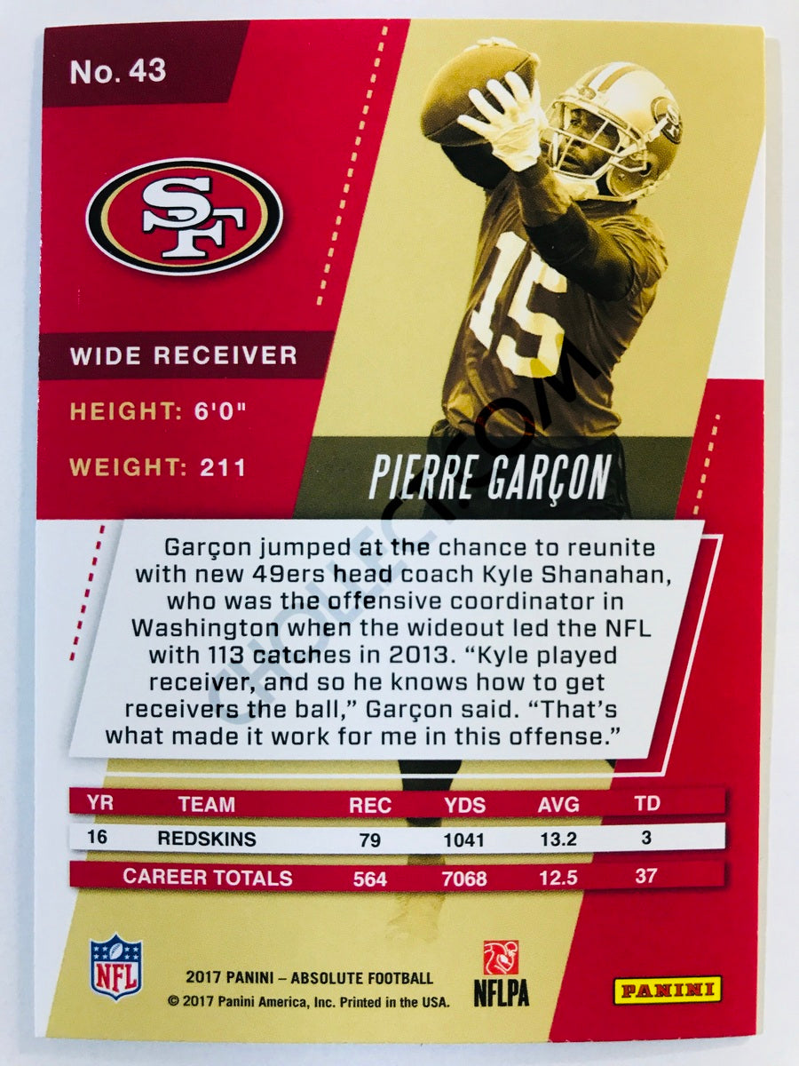 Pierre Garcon - San Francisco 49ers 2017-18 Panini Absolute #43