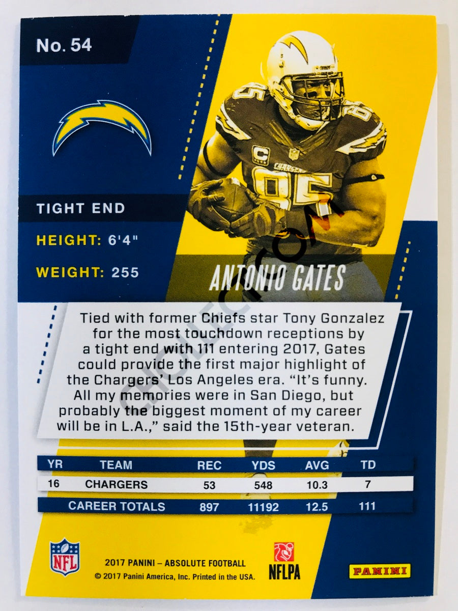 Antonio Gates - Los Angeles Chargers 2017-18 Panini Absolute #54