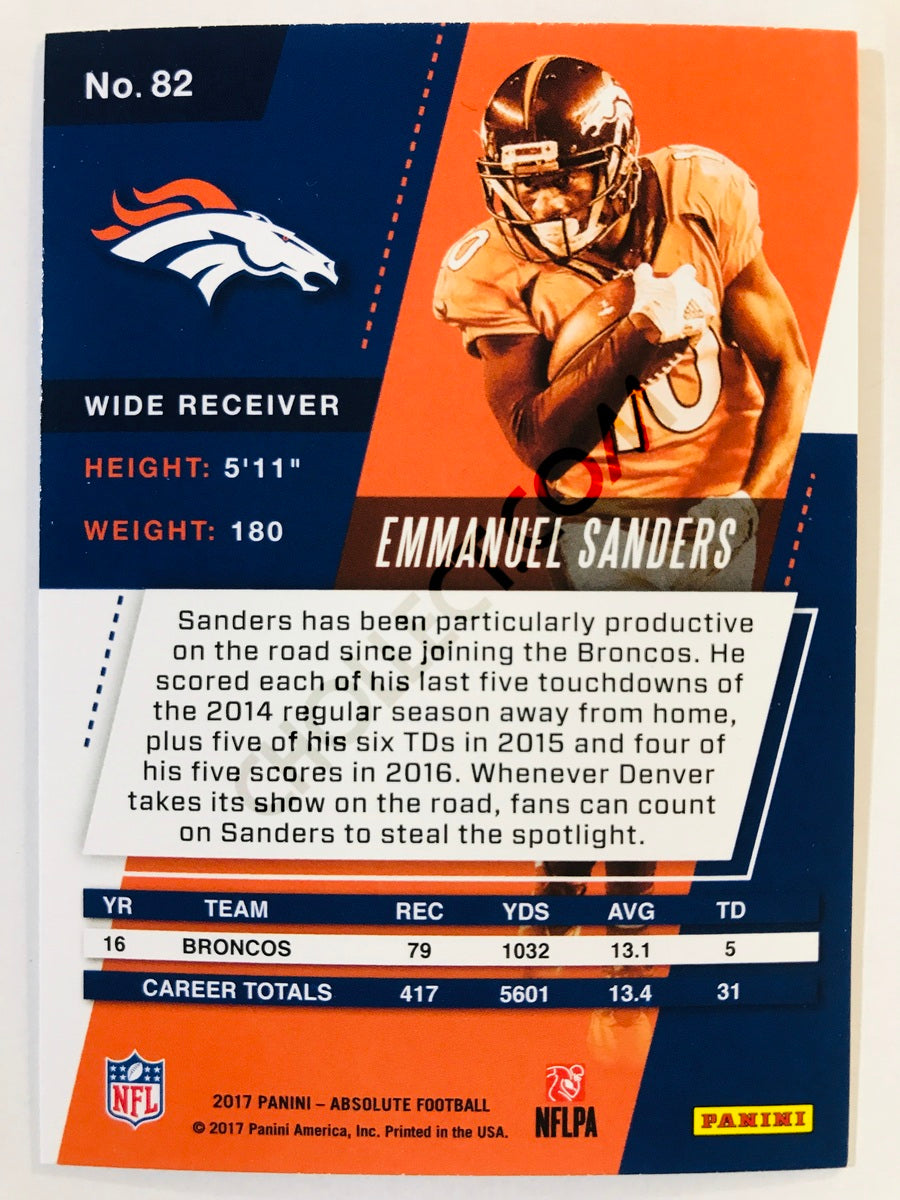Emmanuel Sanders - Denver Broncos 2017-18 Panini Absolute #82