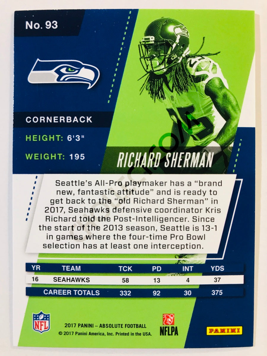 Richard Sherman - Seattle Seahawks 2017-18 Panini Absolute #93