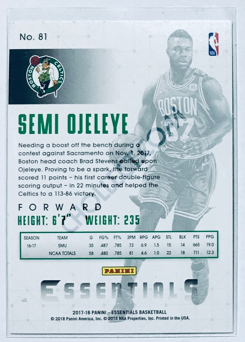 Semi Ojeleye - Boston Celtics 2017-18 Panini Essentials RC Rookie #81
