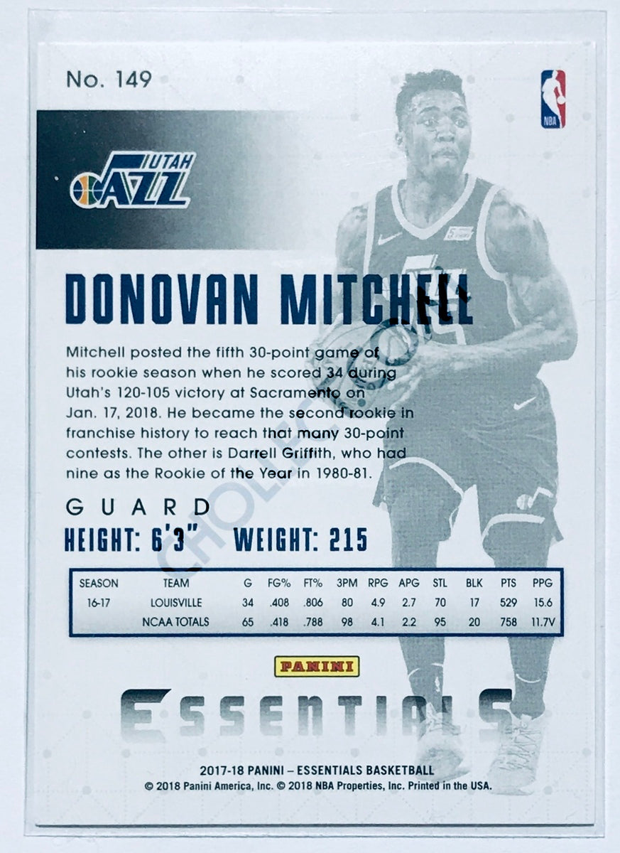 Donovan Mitchell - Utah Jazz 2017-18 Panini Essentials RC Rookie #149