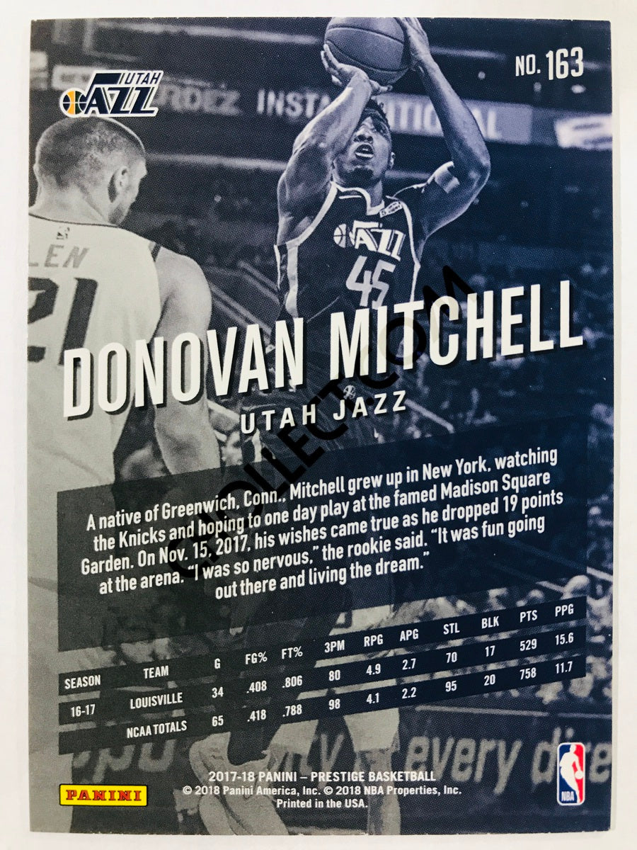 Donovan Mitchell - Utah Jazz 2017-18 Panini Prestige RC Rookie #163