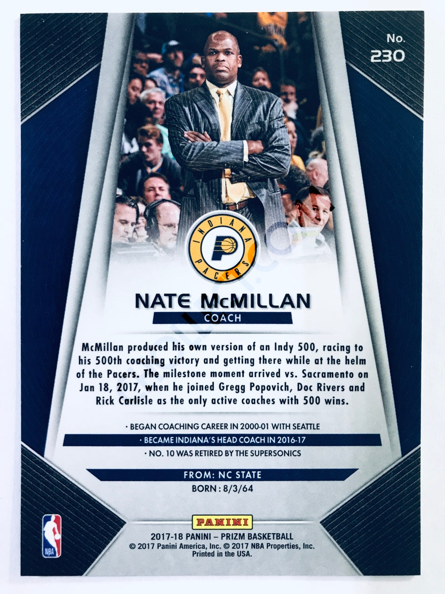 Nate McMillan - Indiana Pacers 2017-18 Panini Prizm #230