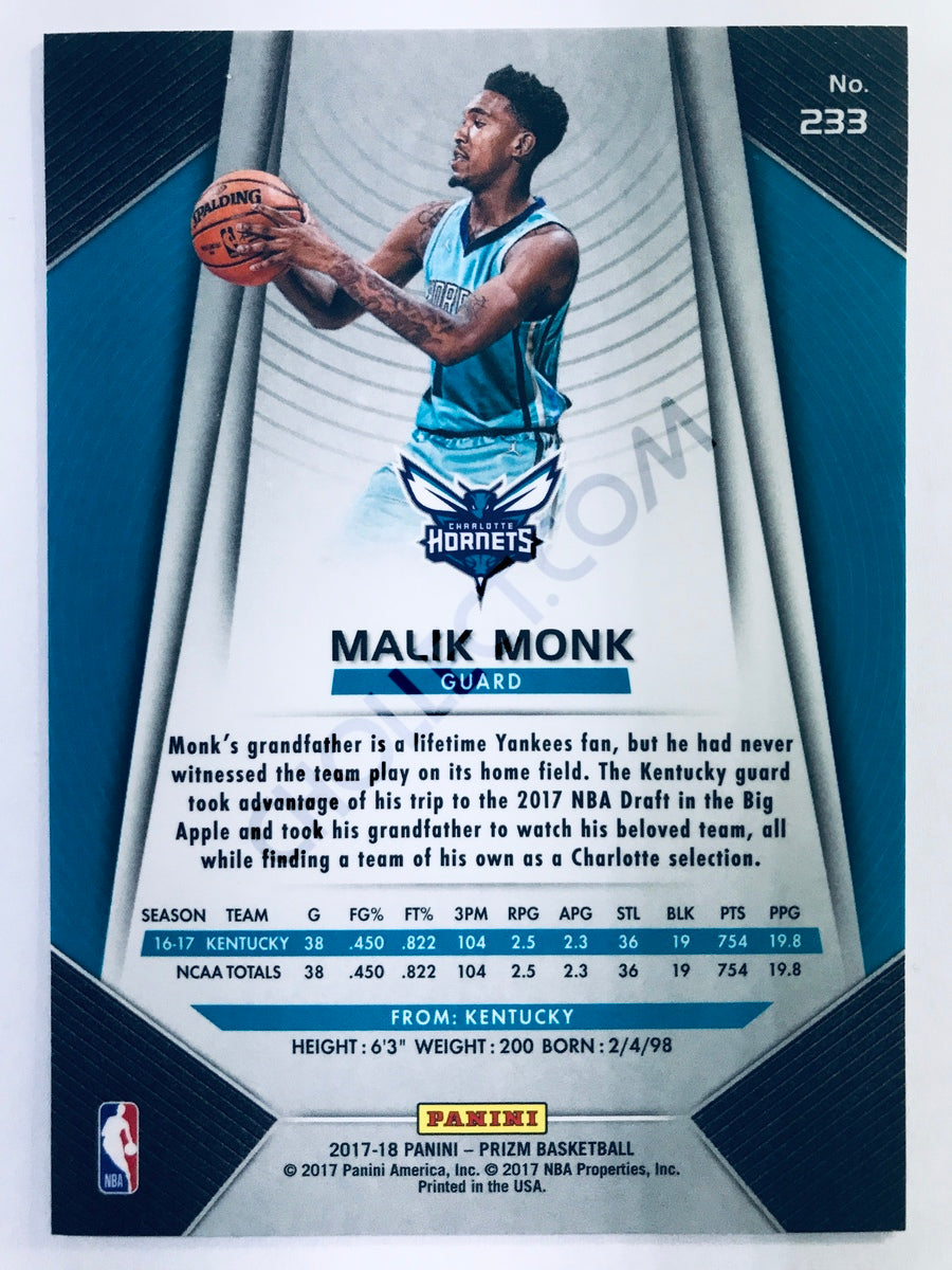 Malik Monk - Charlotte Hornets 2017-18 Panini Prizm RC Rookie #233