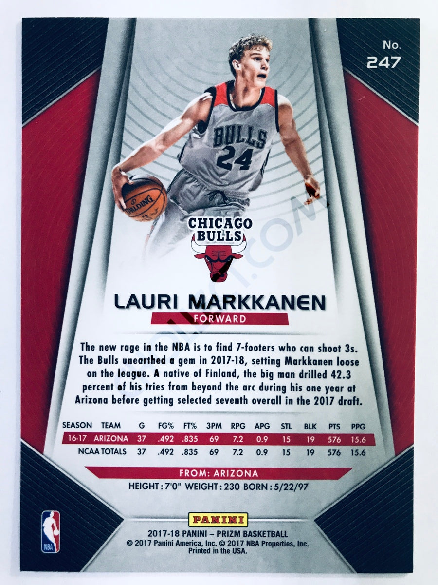 Lauri Markkanen - Chicago Bulls 2017-18 Panini Prizm RC Rookie #247