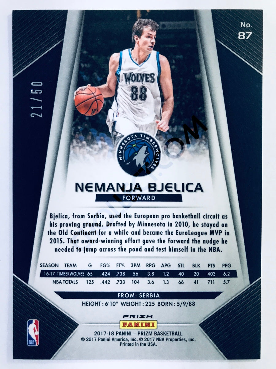 Nemanja Bjelica - Minnesota Timberwolves 2017-18 Panini Prizm #87 Fast Break Pink /50