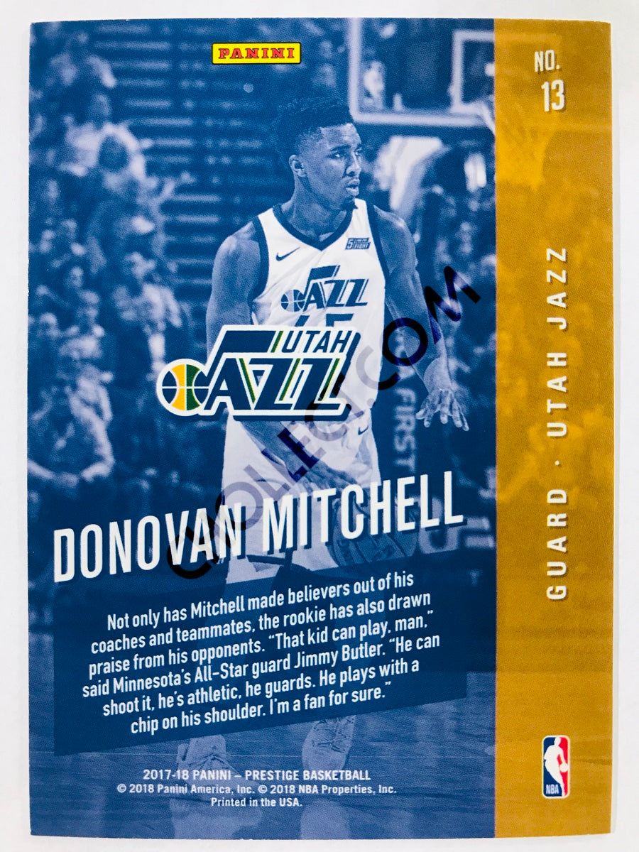 Donovan Mitchell - Utah Jazz 2017-18 Panini Prestige Rookie Class #13