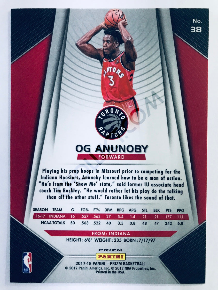 OG Anunoby - Toronto Raptors 2017-18 Panini Prizm RC Rookie #38 Fast Break Base Parallel